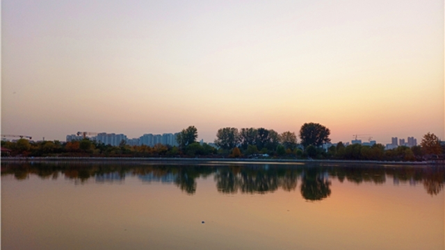 蘆花白，秋水寒