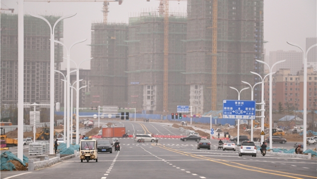 中原路跨沙潁河大橋試通車(chē)